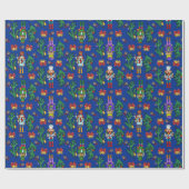 Royal Nutcracker en Wreath Pattern Cadeaupapier (Vlak)