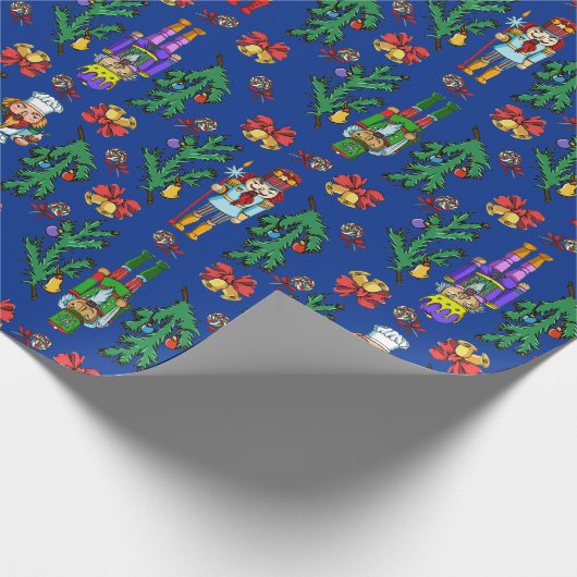 Royal Nutcracker en Wreath Pattern Cadeaupapier (Hoek)