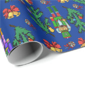 Royal Nutcracker en Wreath Pattern Cadeaupapier (Rol Hoek)
