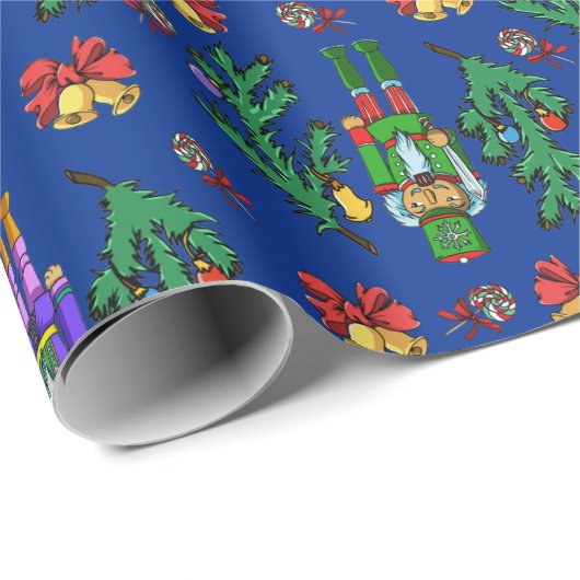 Royal Nutcracker en Wreath Pattern Cadeaupapier (Rol Hoek)