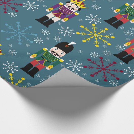 Royal Nutkraker Gift Wrap, blauw Cadeaupapier (Hoek)