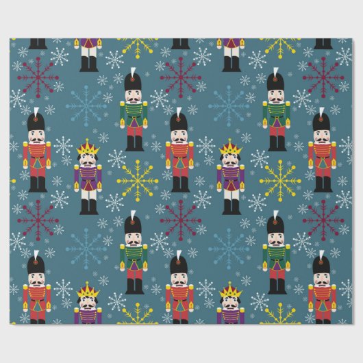 Royal Nutkraker Gift Wrap, blauw Cadeaupapier (Vlak)