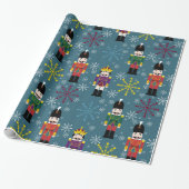 Royal Nutkraker Gift Wrap, blauw Cadeaupapier (Uitgerold)