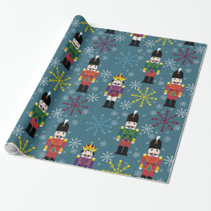 Royal Nutkraker Gift Wrap, blauw Cadeaupapier