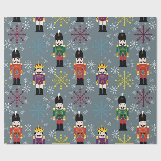 Royal Nutkraker Gift Wrap, grijs Cadeaupapier (Vlak)