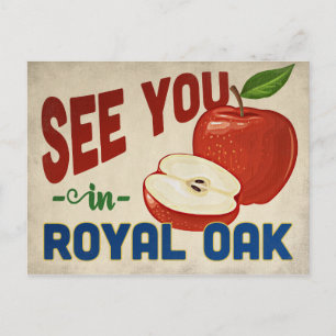 Royal Oak Michigan Apple - Vintage Travel Briefkaart