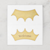 Royal Occassion Fairytale Golden Crown Kinderen Pl Plaatskaartje (Buitenkant ongevouwen)