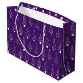 Royal Orchid Paarse Kerstwinter Wonderland Groot Cadeauzakje (Achterkant Gekanteld)