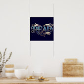 Royal Ornate Blue & Gold "READ" Masterpiece Poster (Keuken)