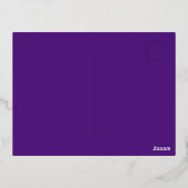 Royal Paars #52187E, Grayish Paars Folie Feestdagen Briefkaart (Achterkant)