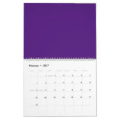 Royal Paars #52187E, Grayish Paars Kalender (Feb 2027)