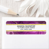 Royal Paars and Gold Agate Abstract Etiket (Insitu)