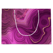 Royal Paars and Gold Agate Abstract Groot Cadeauzakje (Voorkant)