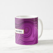 Royal Paars and Gold Agate Abstract Koffiemok (Voorkant rechts)