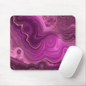 Royal Paars and Gold Agate Abstract Muismat (Met muis)