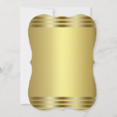 Royal Paars and Gold Birthday Party Invite Kaart (Achterkant)