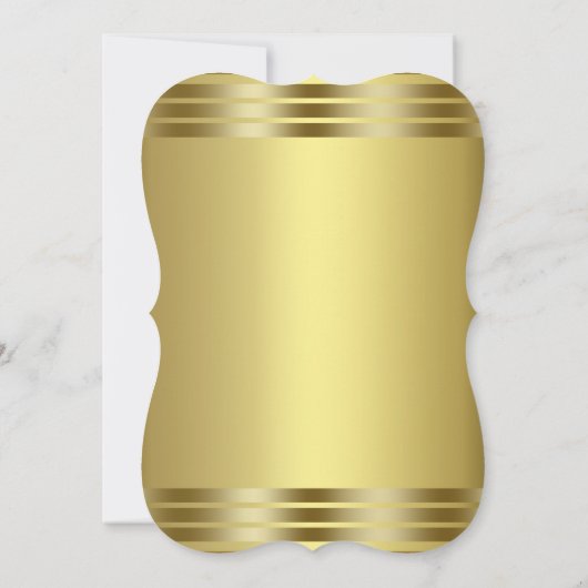 Royal Paars and Gold Birthday Party Invite Kaart (Achterkant)