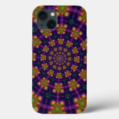 Royal Paars and Gold Kaleidoscope Pattern Case-Mate iPhone Case (Achterkant)