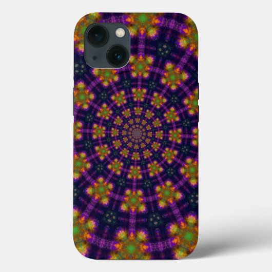 Royal Paars and Gold Kaleidoscope Pattern Case-Mate iPhone Case (Achterkant)