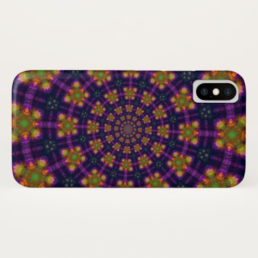 Royal Paars and Gold Kaleidoscope Pattern Case-Mate iPhone Case (Achterkant (horizontaal))