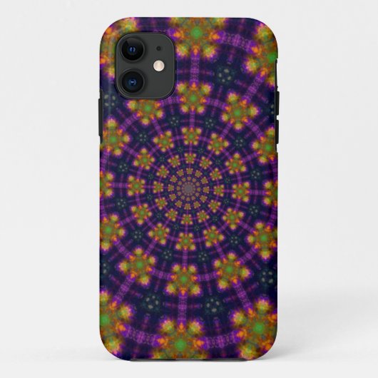 Royal Paars and Gold Kaleidoscope Pattern Hoesje-M Case-Mate iPhone Case (Achterkant)