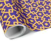 Royal Paars and Gold Link Pattern Cadeaupapier (Rol Hoek)