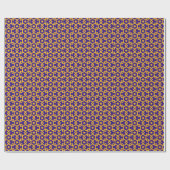 Royal Paars and Gold Link Pattern Cadeaupapier (Vlak)