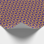 Royal Paars and Gold Link Pattern Cadeaupapier (Hoek)