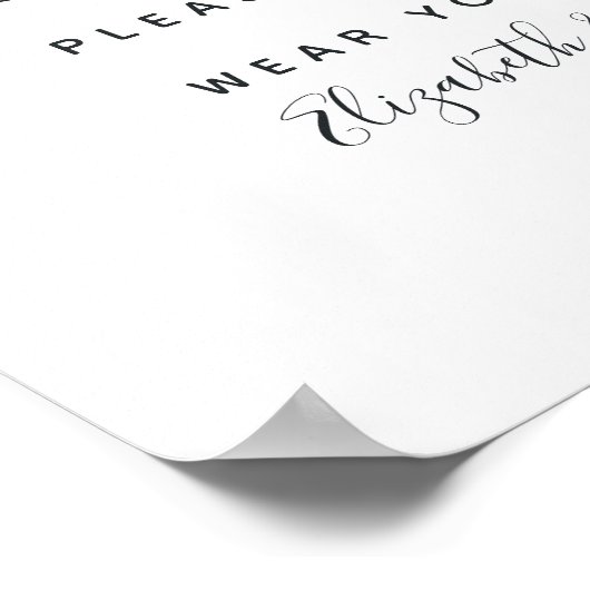 Royal Paars and Silver Floral Wedding Face-maskers Poster (Hoek)