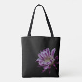 Royal Paars and White cactus bloom bloom Tote Bag (Achterkant)