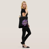 Royal Paars and White cactus bloom bloom Tote Bag (Op model)