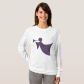 Royal Paars Angel - Women's Long Slapt T-shirt (Voorkant volledig)