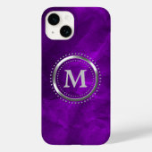 Royal Paars Chrome Monogram Case-Mate iPhone Case (Achterkant)
