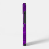 Royal Paars Chrome Monogram iPhone Hoesje (Linkerkant)