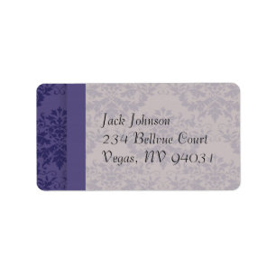 Royal Paars Damask Wedding Etiket