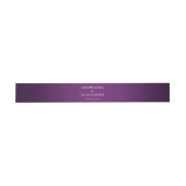 Royal Paars Damask Wedding Uitnodigingen Wikkel (Vlak)