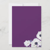 Royal Paars Floral Gold Lijst Wedding Kaart (Achterkant)