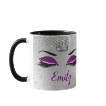 Royal Paars Glitter Eyes Monogram