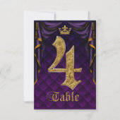 Royal Paars Gold Crown Weduwtable Number 4 Kaart (Voorkant)