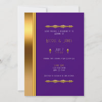 Royal Paars Gold Elegant Glam Wedding