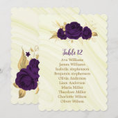 royal paars gold floral geometric sechart kaart (Voorkant / Achterkant)