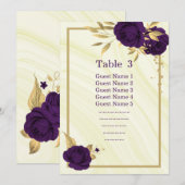 royal paars gold floral geometric sechart kaart (Voorkant / Achterkant)