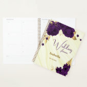 royal paars gold floral marmer planner (Display)
