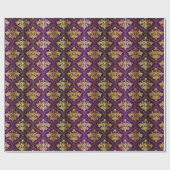 Royal Paars & Gold Wrapping Paper Cadeaupapier (Vlak)
