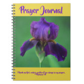 Royal Paars Iris Prayer Journal Notitieboek (Voorkant)
