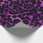 Royal Paars Leopard Print Cadeaupapier (Hoek)