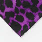 Royal Paars Leopard Print Fleece Deken (Hoek)