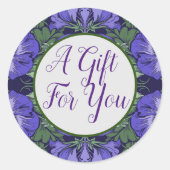 Royal Paars Pansy Victoriaans Stickers (Voorkant)