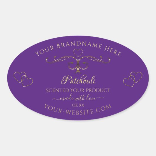 Royal Paars Product Labels grenzen Harten (Voorkant)