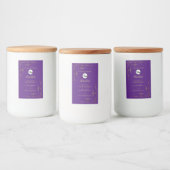 Royal Paars Product Labels  hoek toevoegen Logo Voedselcontainer Etiket (Flessen)